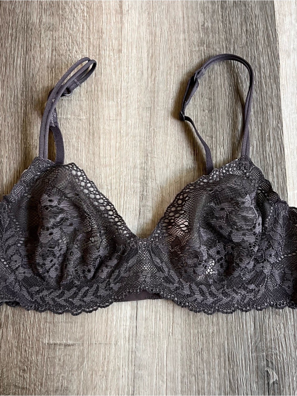 Victoria's Secret Black Lace Bralette with Adjustable Straps